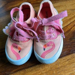 Flamingo sneakers- 6 toddler- $7